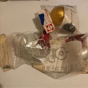 Vtg Christmas Ornament Kits Lot Of 3 The Cracker Box & Dexters Boutique Ball NOS